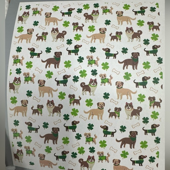 St Patrick' s Day Oversized Throw Blanket Dogs Shamrocks, Bones 50” X 70” - Picture 6 of 6